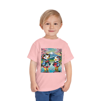 Rainy Day Ducks Toddler Short Sleeve Tee