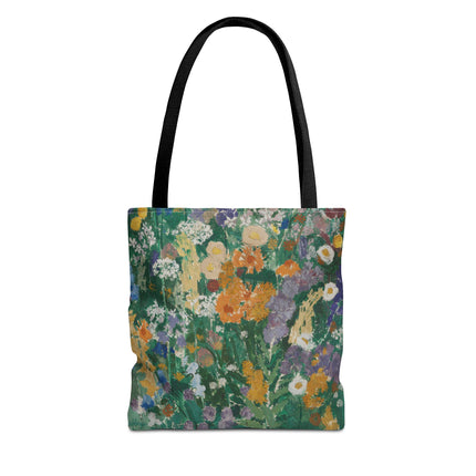 Flowers on the Mountain by August Babberger Tote Bag (AOP)