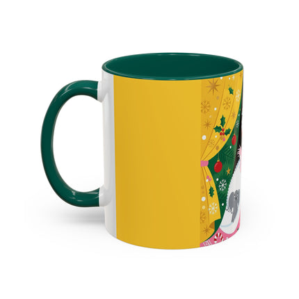 💌🎄 The Christmas Letter Of Holly House Colorful Mug – Whimsical Art Deco Holiday Charm