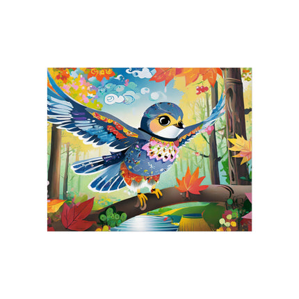 Baby Hawk Plays in Forest Fine Art Posters