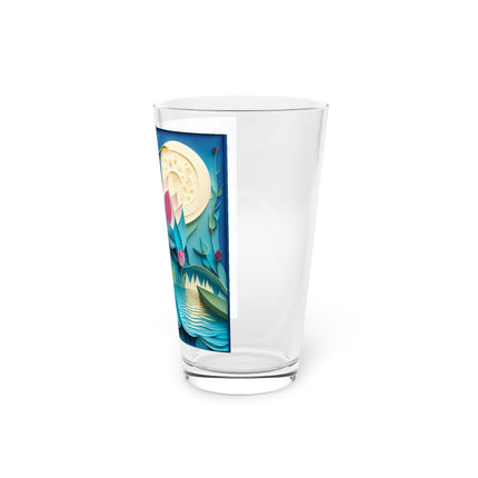 Ethereal Moonlit Lake Glass, 16oz