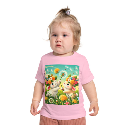 Springtime Bunny Friends Baby T-Shirt – Playful Moments in Bloom