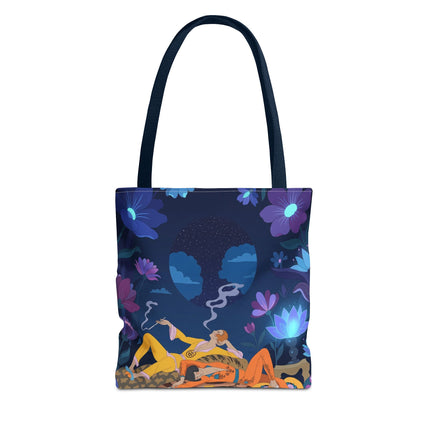 🌙🌺 The Midnight Garden Dreamers Tote Bag – Art Deco Nocturne