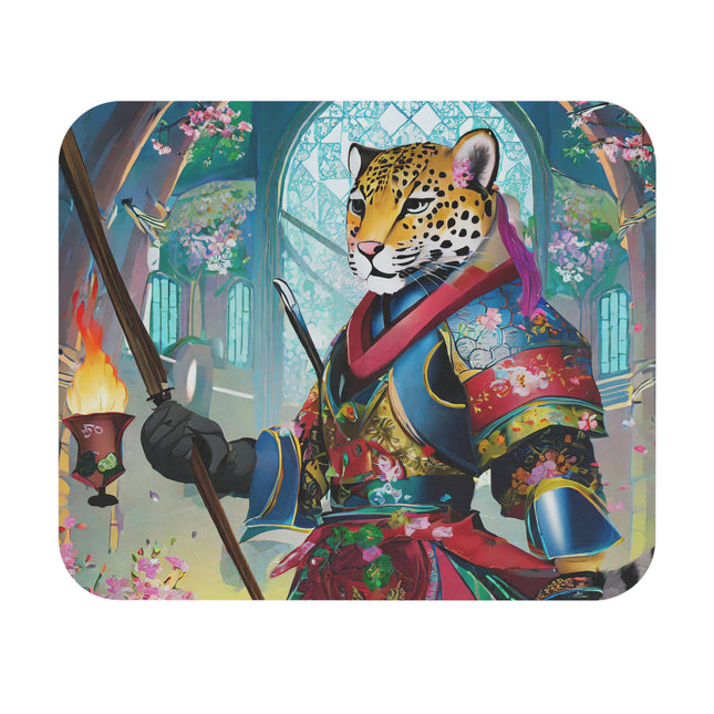 Cyberpunk Leopard Mouse Pad, Rectangle