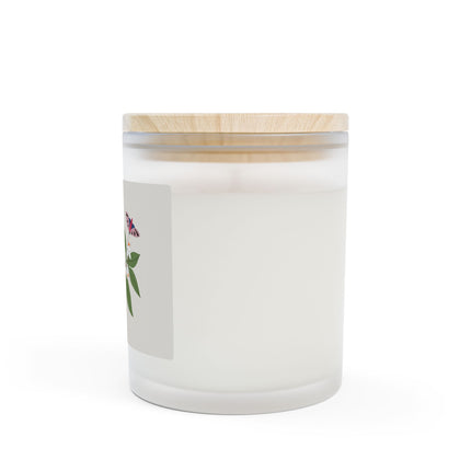 Blue Tit & Butterfly Frosted Glass Candle