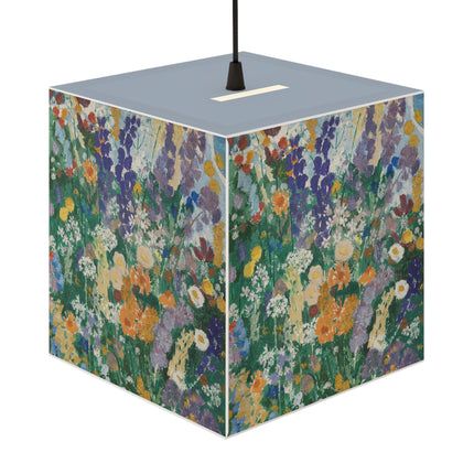 Flowers on the Mountain by August Babberger Light Cube Lamp