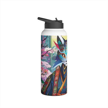Cyberpunk Samurai Stainless Steel Water Bottle