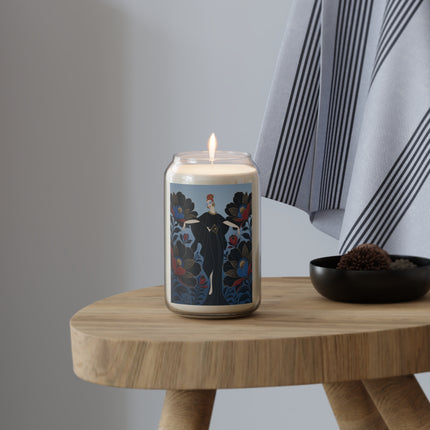 🖤🌺 The Lady Of The Gilded Midnight Flower Garden Scented Soy Candle – Art Deco Floral Elegance
