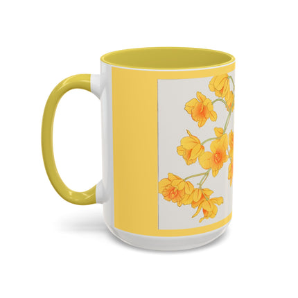 Golden Bow Orchid by Tanigami Kônan Colorful Mugs (11oz, 15oz)