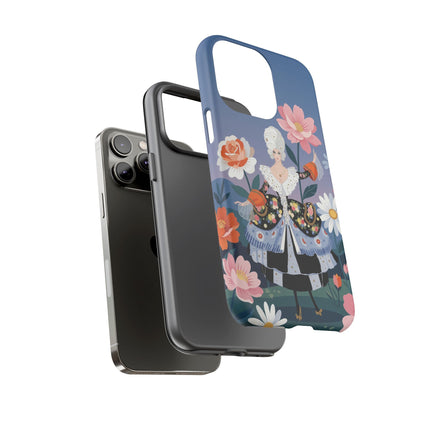🌸🎀 The Grand Floral Promenade Phone Case – Art Deco Fashion Fantasy