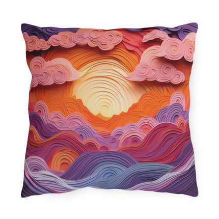 Dramatic Sunset Sky Outdoor Pillows