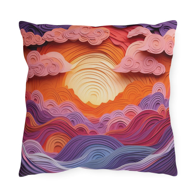 Dramatic Sunset Sky Outdoor Pillows
