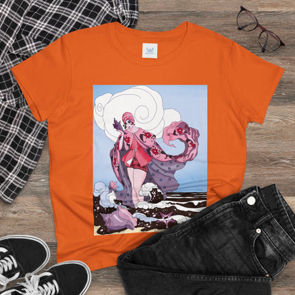 Goddess of the Swirling Sea Midweight Cotton Tee