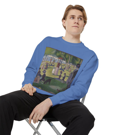 A Sunday on La Grande Jatte by Georges Seurat Unisex Garment-Dyed Sweatshirt