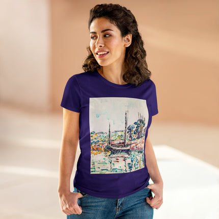 Concarneau by Paul Signac Women's Midweight Cotton Tee