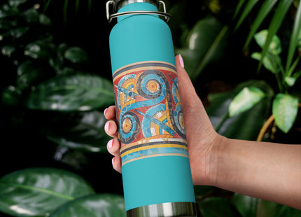Reproduction of S-Spiral Frieze by Emile Gilliéron Copper Vacuum Insulated Bottle, 22oz