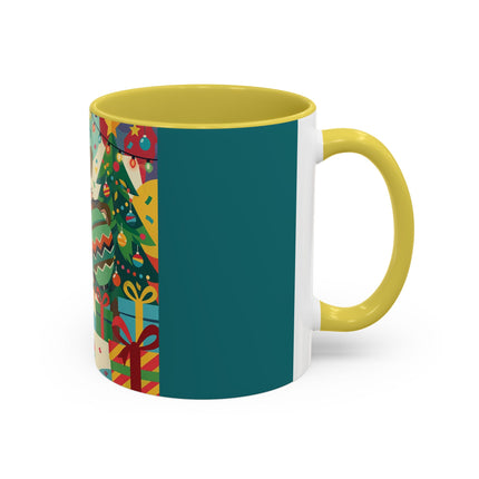 🎄✨ The Lady Of The Christmas Ornament Colorful Mug – Art Deco Holiday Fantasy