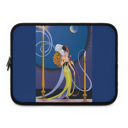Smoke and Secrets: A Glamorous Encounter in Prohibition Era Laptop Sleeve