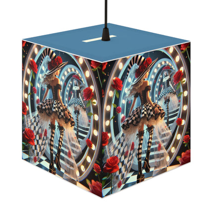 Halloween Witch Through the Mirror Light Cube Lamp