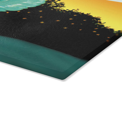 Twilight Angel Glass Cutting Board