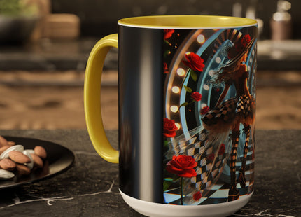 Halloween Witch Through the Mirror Colorful Mugs (11oz, 15oz)