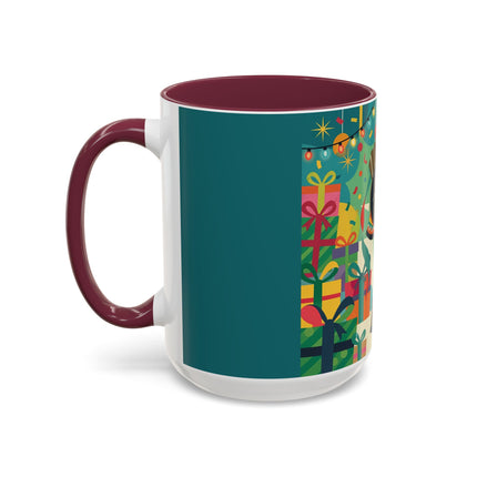 🎄✨ The Lady Of The Christmas Ornament Colorful Mug – Art Deco Holiday Fantasy