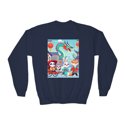 The Little Dragon and Friends Youth Crewneck Sweatshirt – Friendship, Adventure & Playful Charm
