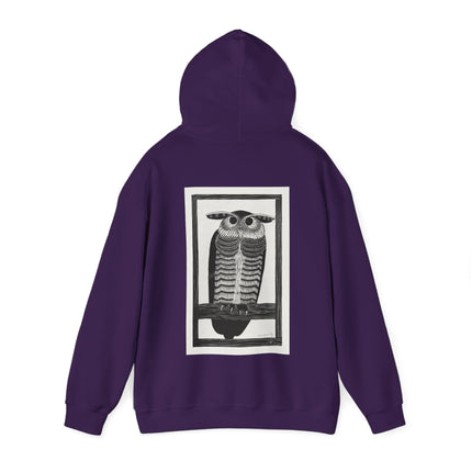 Horned Owl by Samuel Jessurun de Mesquita Heavy Blend™ Hooded Sweatshirt