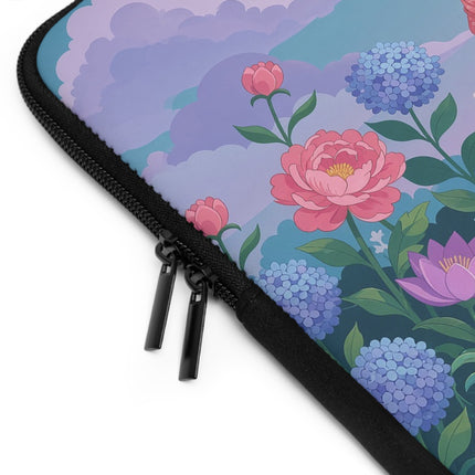 🌸🎭 The Rose Garden Masquerade Laptop Sleeve – Art Deco Floral Elegance