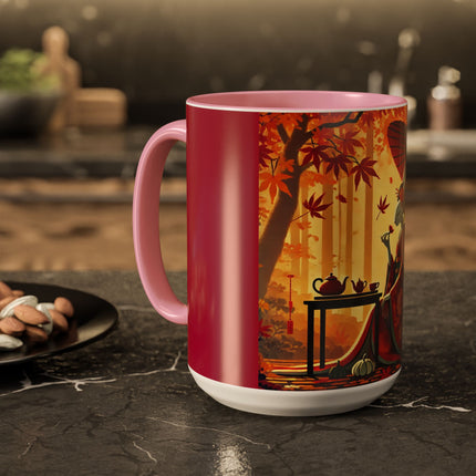 Theatrical Harvest Rabbit Colorful Mugs (11oz, 15oz)