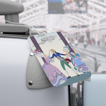 🎭🌸 Blindman’s Bluff Luggage Tag – Rococo Courtship Whimsy