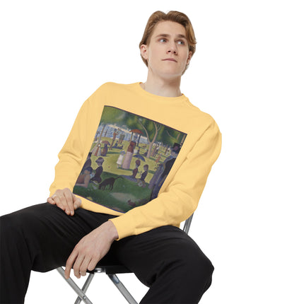 A Sunday on La Grande Jatte by Georges Seurat Unisex Garment-Dyed Sweatshirt