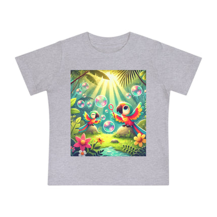 Parrots and Bubbles Baby T-Shirt – Tropical Color & Playful Joy