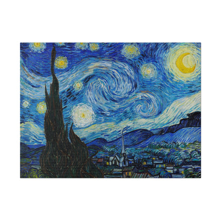 The Starry Night by Vincent Van Gogh Matte Canvas, Stretched, 0.75"