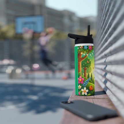 Robot Fairy Stainless Steel Water Bottle, Standard Lid