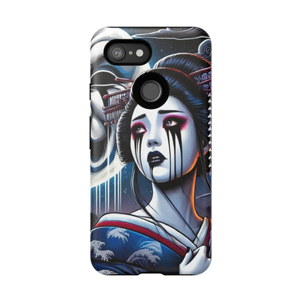 Geisha’s Black Ink Tears Phone Cases