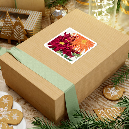 Dahlia Flower by Tanigami Kônan Kiss-Cut Stickers (4 Sizes)