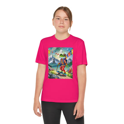 Skateboarding Frog Youth Competitor Tee – Whimsical Adventure & Playful Energy