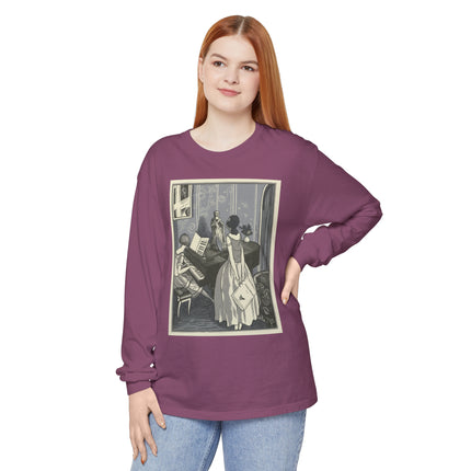 Piano et chant by Fernand Siméon Garment-dyed Long Sleeve T-Shirt