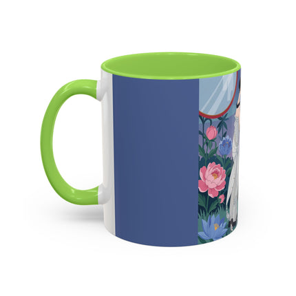 Whispers to the Golden Songbird Colorful Mugs – Art Deco Garden Elegance