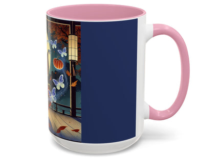Court Magician with Ghost Butterflies Colorful Mugs (11oz, 15oz)