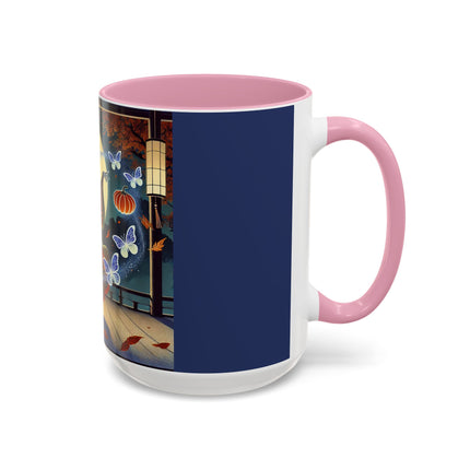 Court Magician with Ghost Butterflies Colorful Mugs (11oz, 15oz)