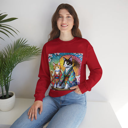 Kimono Kitties Unisex Heavy Blend™ Crewneck Sweatshirt