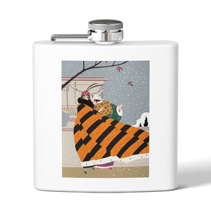 Snowfall Courtesan Flask – Whimsical Winter Elegance