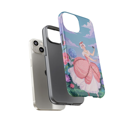 🎭🌸 The Lady Of The Secret Masquerade Phone Case – Art Deco Garden Fantasy