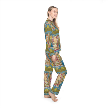 Eagle and Oak, Macaws and Corn by Maurice Pillard Verneuil Women’s Satin Pajamas