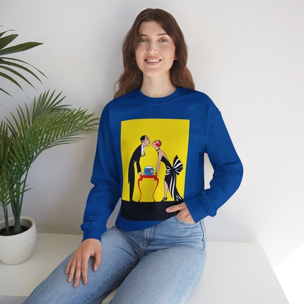 A Moment of Elegance: A Passionate Embrace Amidst Golden Splendor Heavy Blend™ Crewneck Sweatshirt