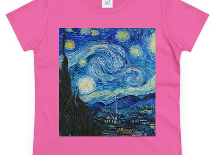 The Starry Night by Vincent Van Gogh Women's Midweight Cotton Tee