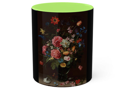 A Bouquet of Flowers by Clara Peeters Colorful Mugs, 11oz
