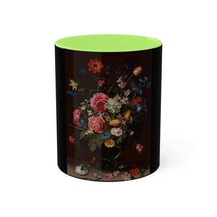 A Bouquet of Flowers by Clara Peeters Colorful Mugs, 11oz